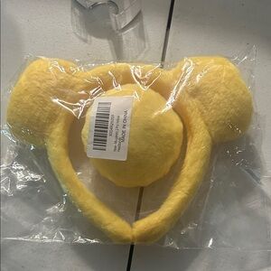 Yellow Plush Bear Ear Headband for Kids